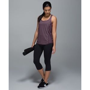 Lululemon Wild Tank in Heathered Black Cherry/Electric Coral